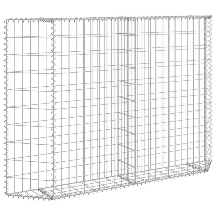 gabion-højbed 150x20x100 cm trapezformet galvaniseret stål