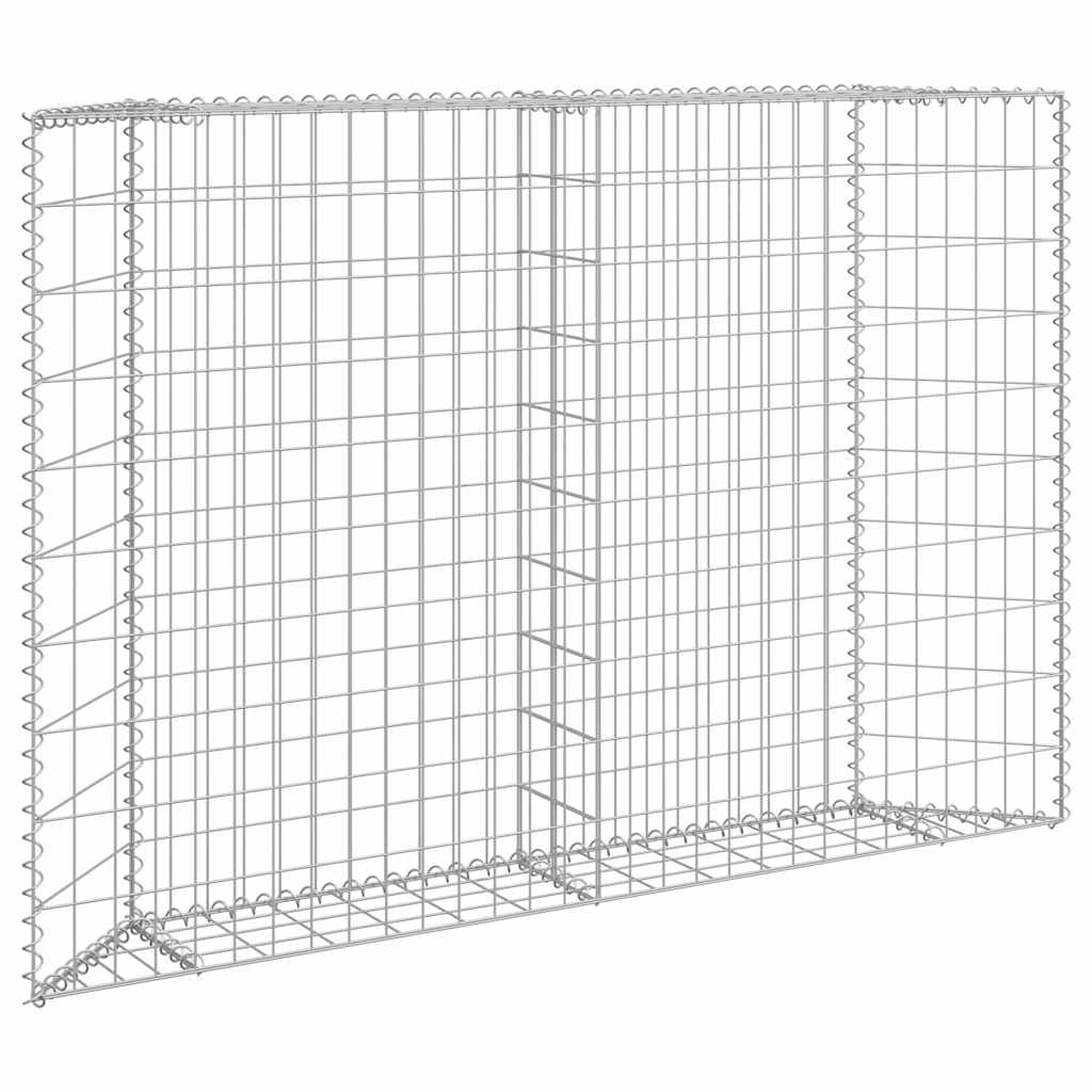 gabion-højbed 150x20x100 cm trapezformet galvaniseret stål