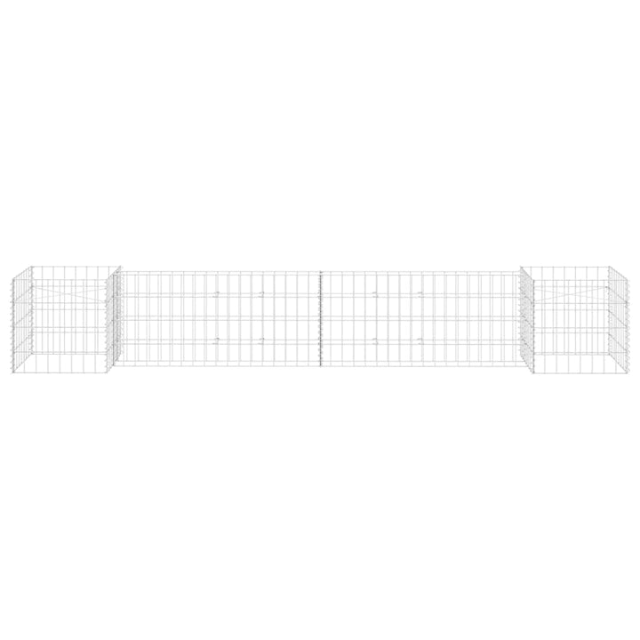 H-formet gabion-plantekasse 260x40x40 cm stål