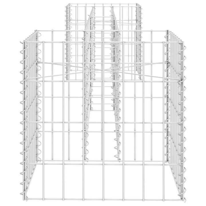 H-formet gabion-plantekasse 260x40x40 cm stål