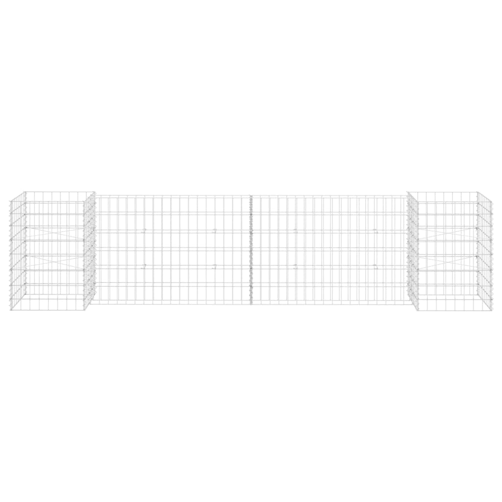 H-formet gabion-plantekasse 260x40x60 cm stål