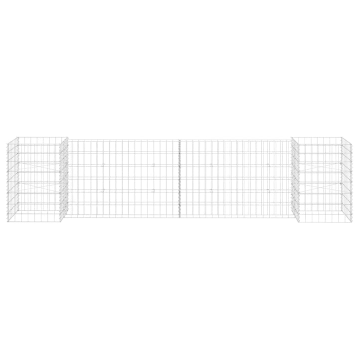 H-formet gabion-plantekasse 260x40x60 cm stål