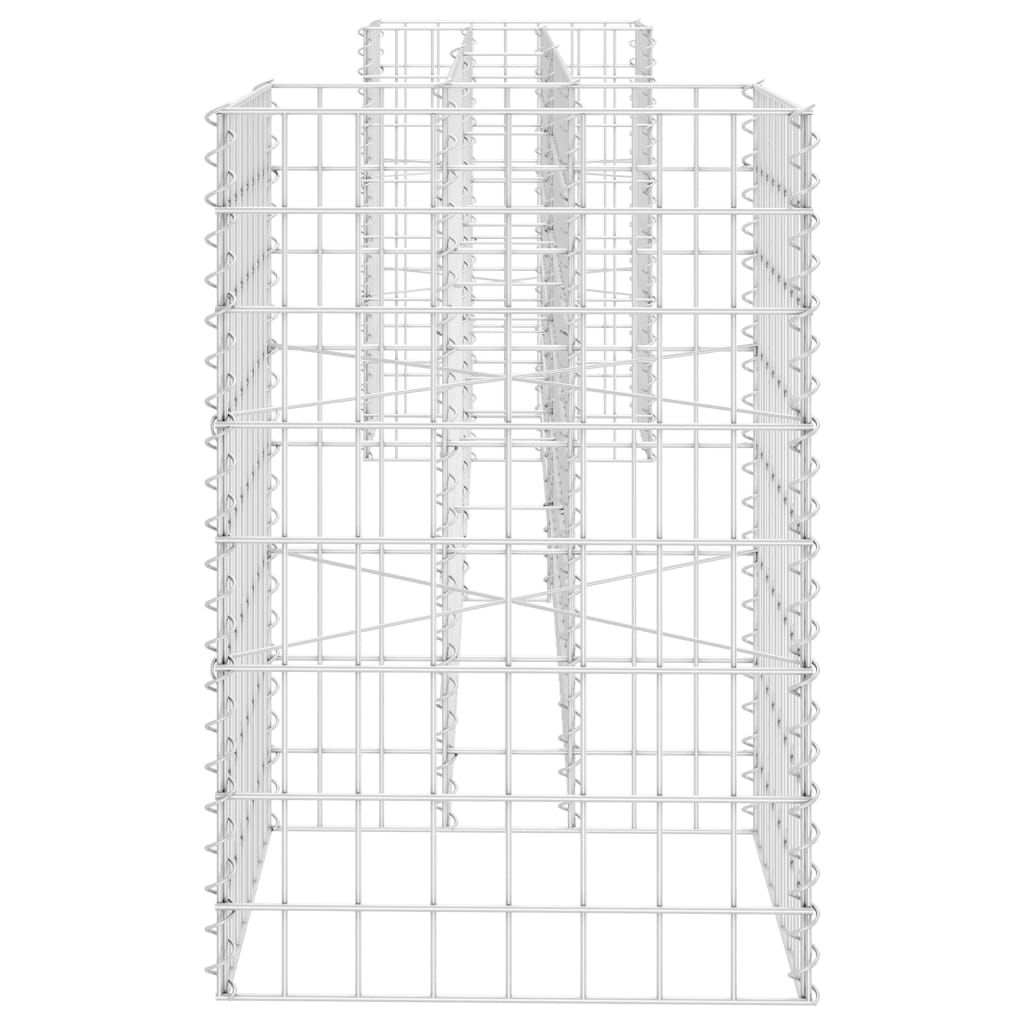 H-formet gabion-plantekasse 260x40x60 cm stål