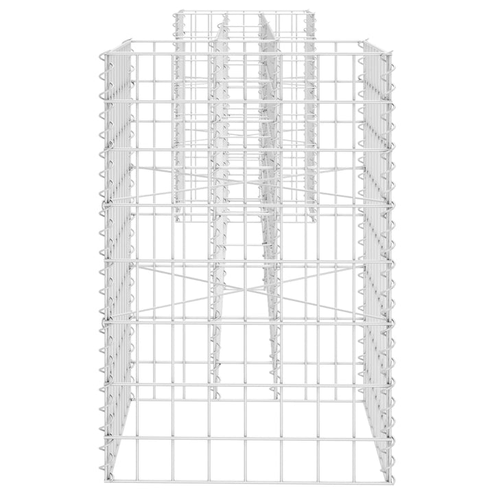 H-formet gabion-plantekasse 260x40x60 cm stål