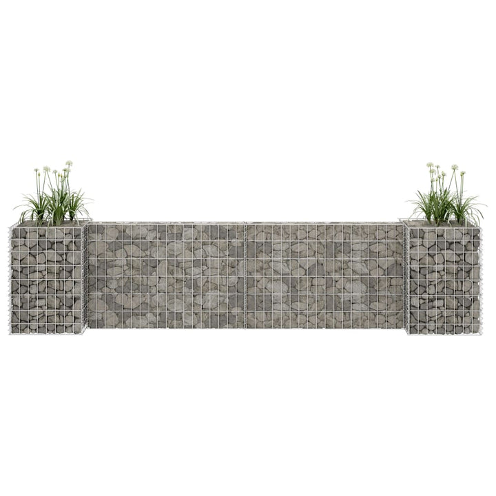 H-formet gabion-plantekasse 260x40x60 cm stål