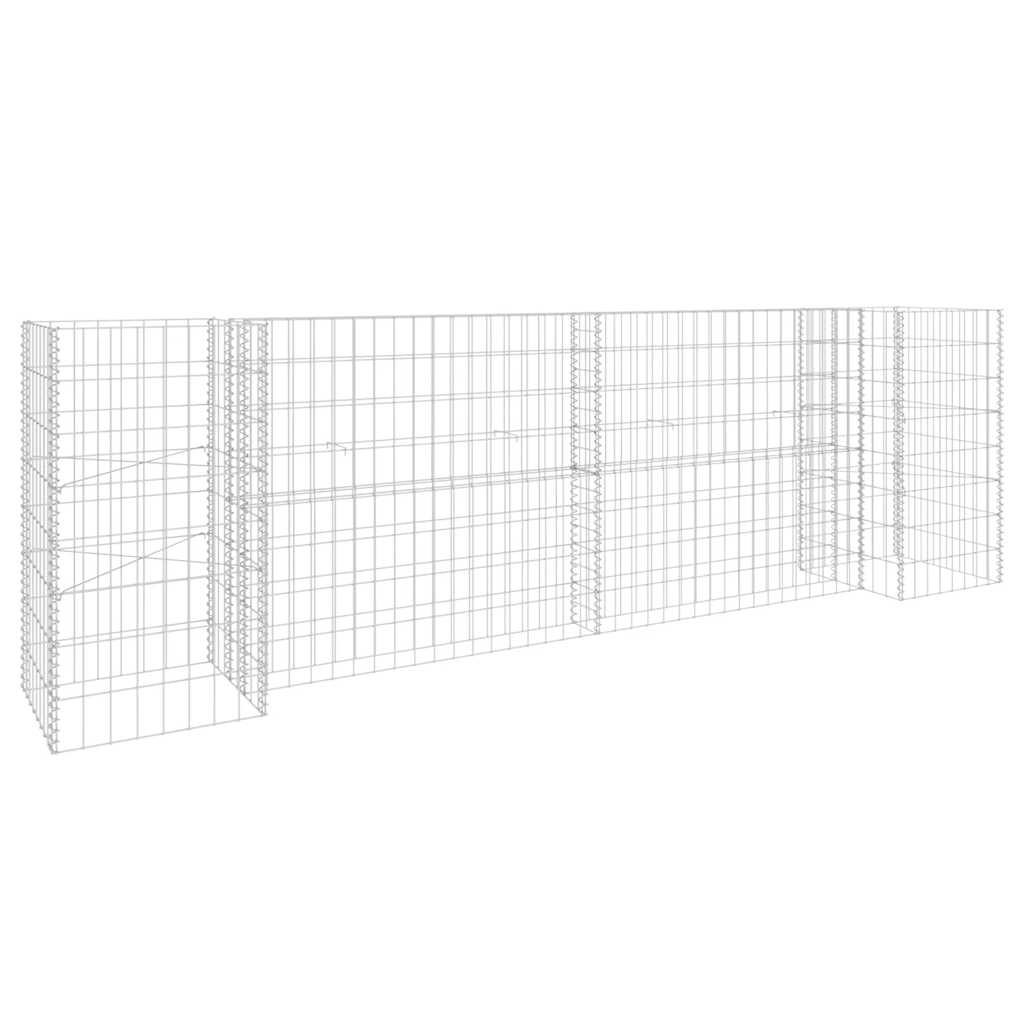 H-formet gabion-plantekasse 260x40x80 cm stål