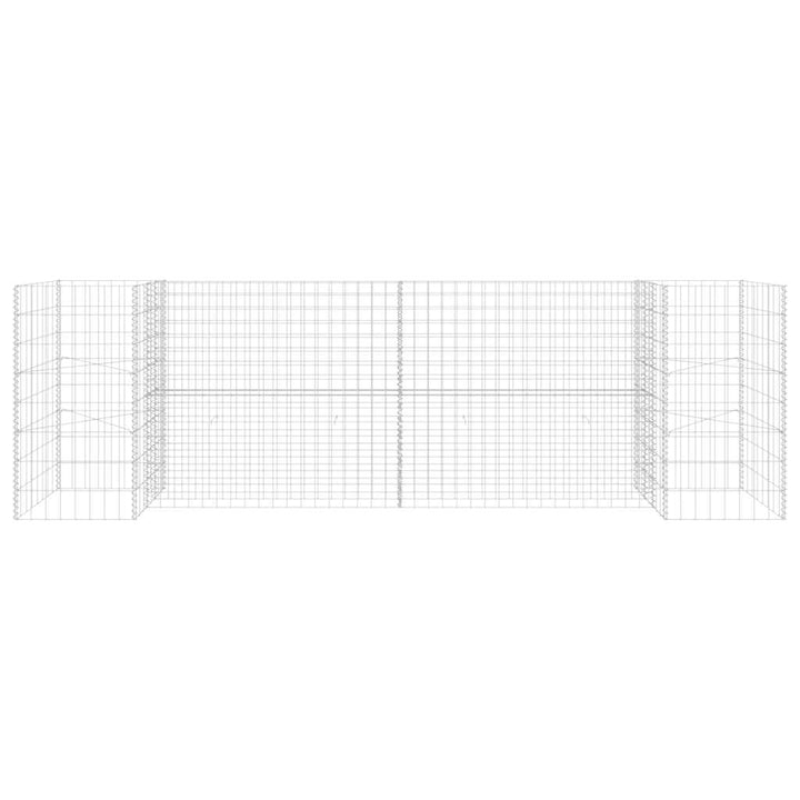 H-formet gabion-plantekasse 260x40x80 cm stål