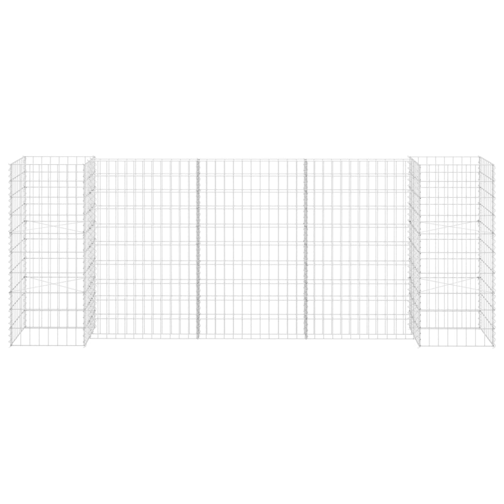 H-formet gabion-plantekasse 260x40x100 cm stål