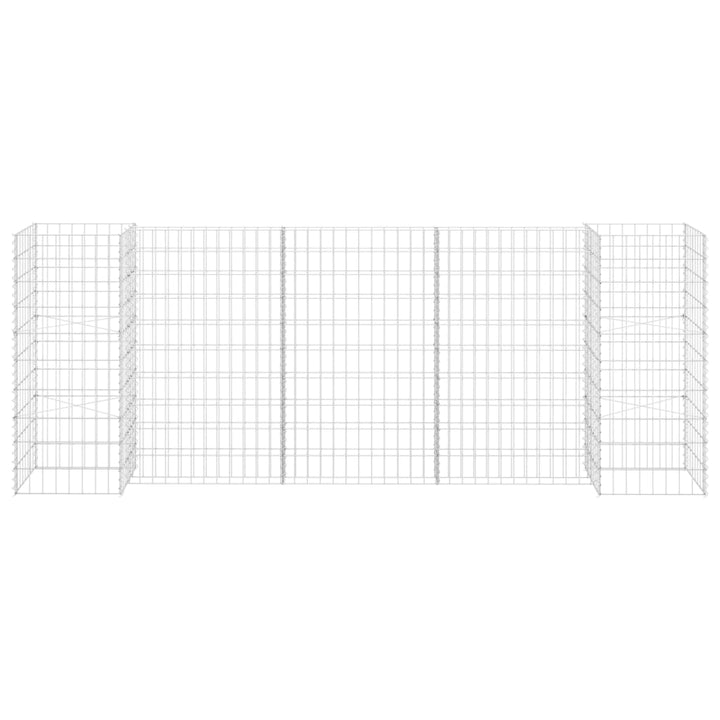 H-formet gabion-plantekasse 260x40x100 cm stål