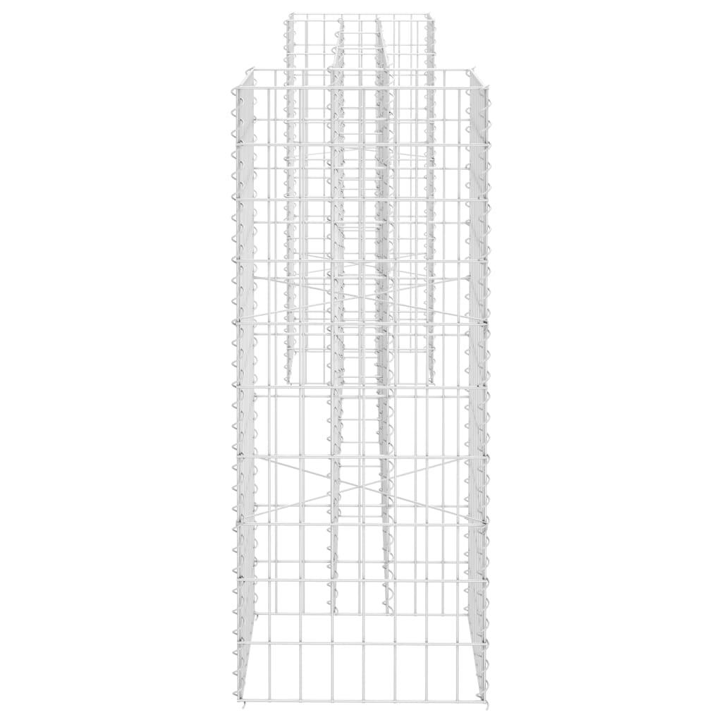 H-formet gabion-plantekasse 260x40x100 cm stål