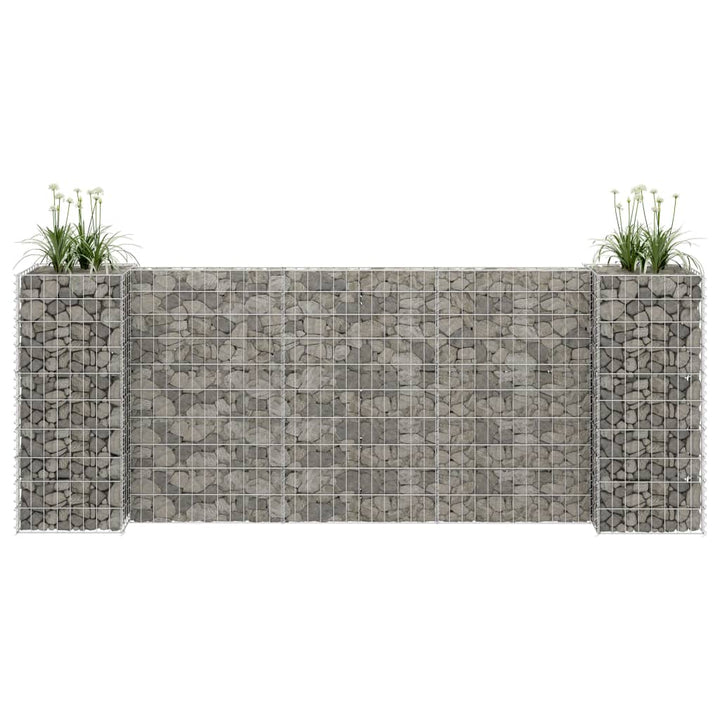 H-formet gabion-plantekasse 260x40x100 cm stål