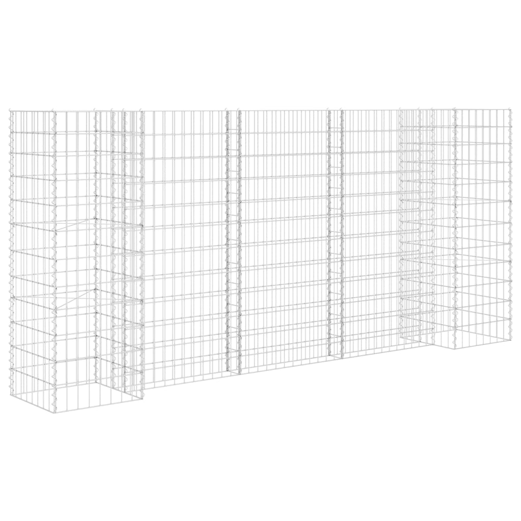 H-formet gabion-plantekasse 260x40x120 cm stål