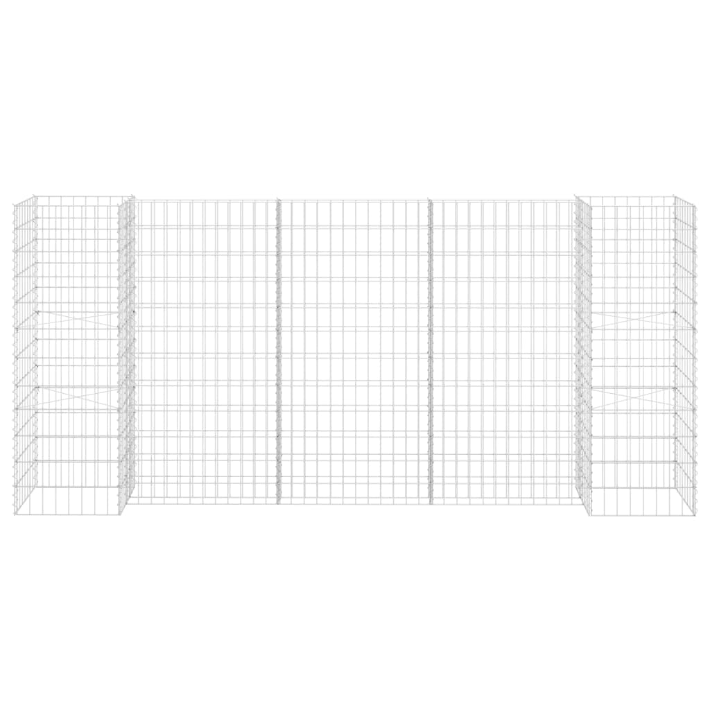 H-formet gabion-plantekasse 260x40x120 cm stål