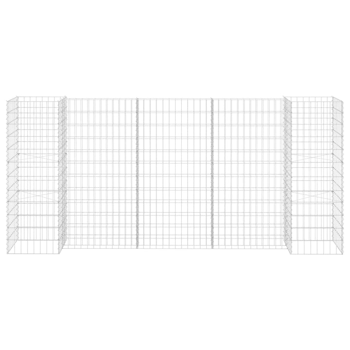 H-formet gabion-plantekasse 260x40x120 cm stål