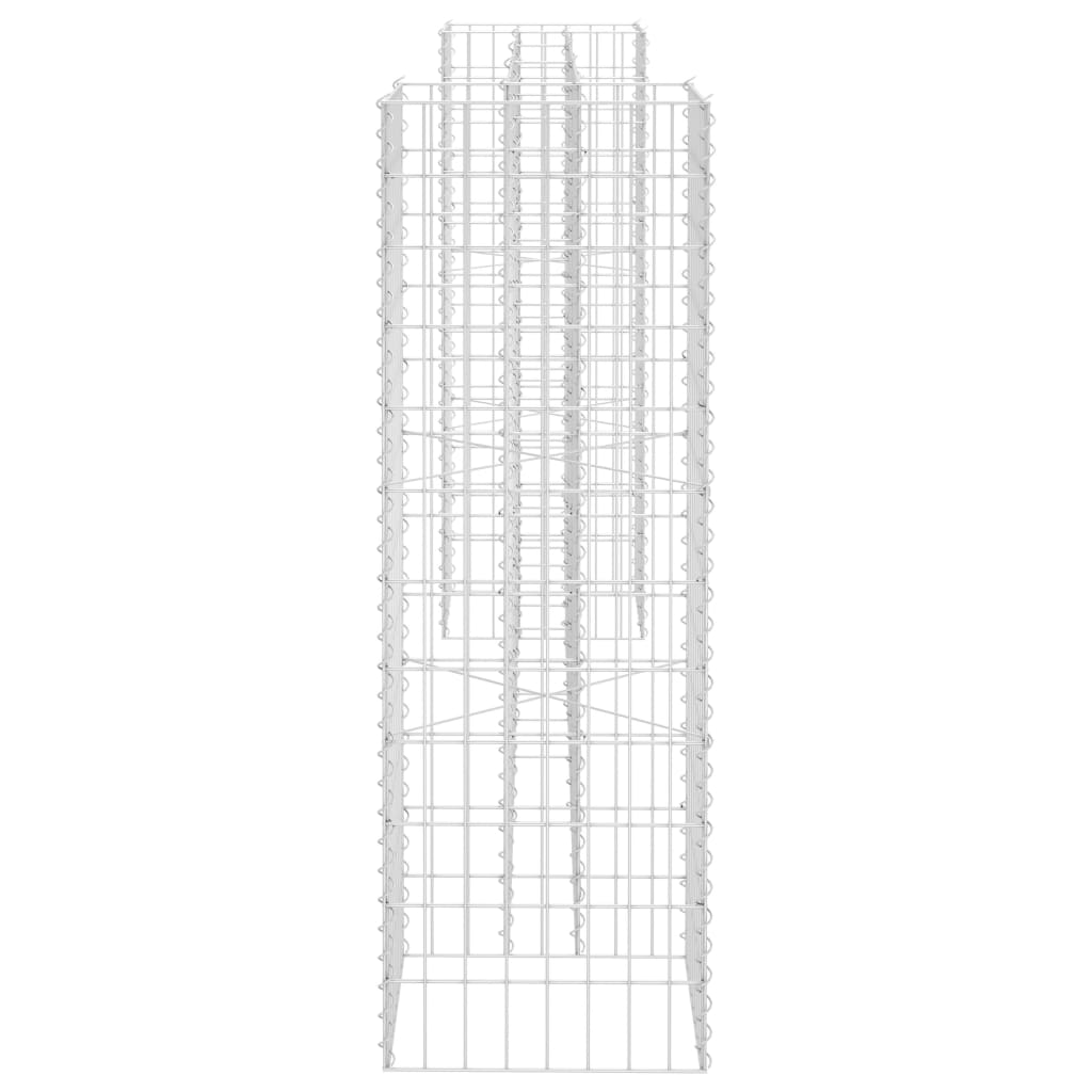 H-formet gabion-plantekasse 260x40x120 cm stål