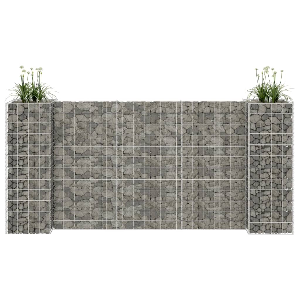 H-formet gabion-plantekasse 260x40x120 cm stål