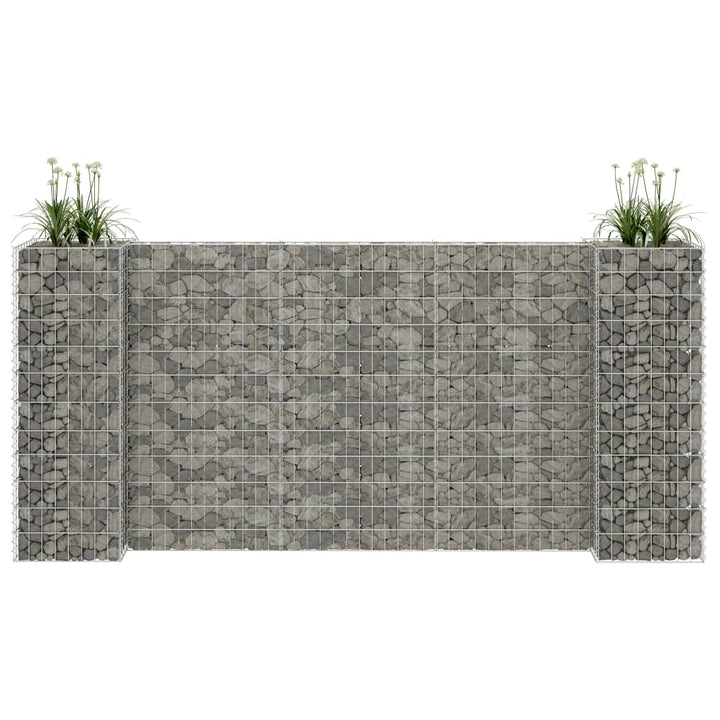 H-formet gabion-plantekasse 260x40x120 cm stål