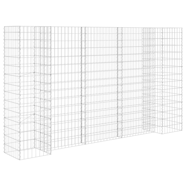 H-formet gabion-plantekasse 260x40x150 cm stål