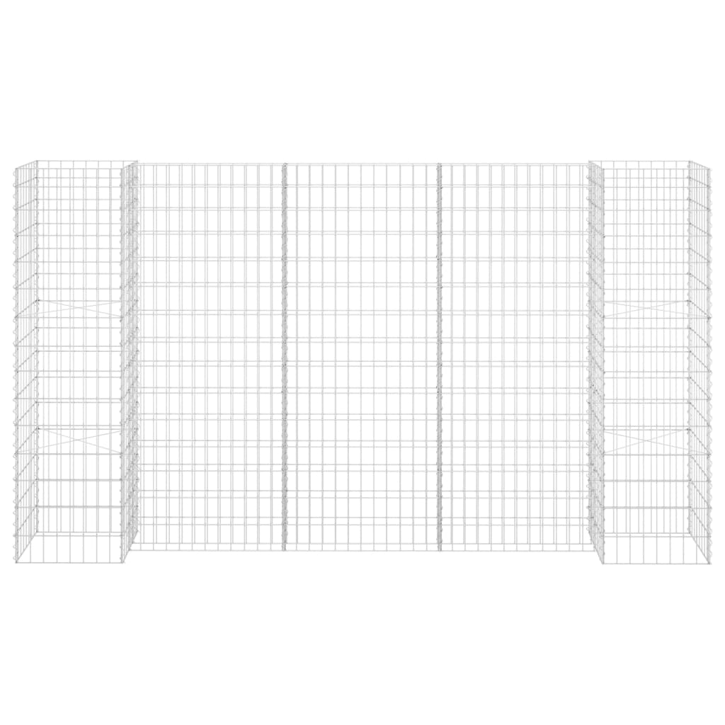 H-formet gabion-plantekasse 260x40x150 cm stål