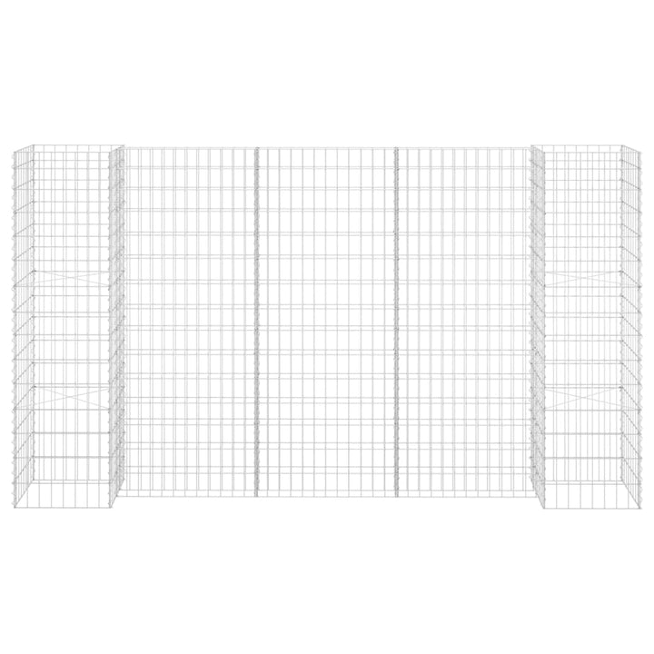 H-formet gabion-plantekasse 260x40x150 cm stål