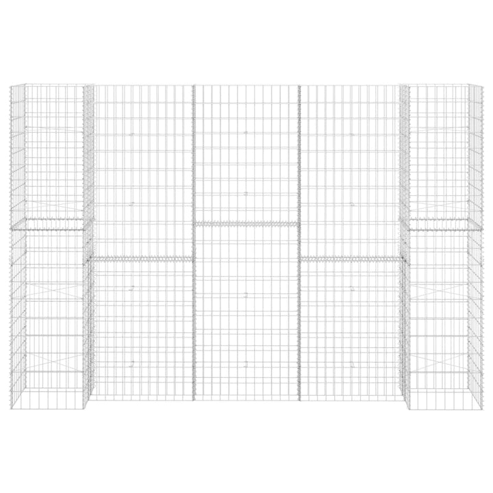 H-formet gabion-plantekasse 260x40x200 cm stål