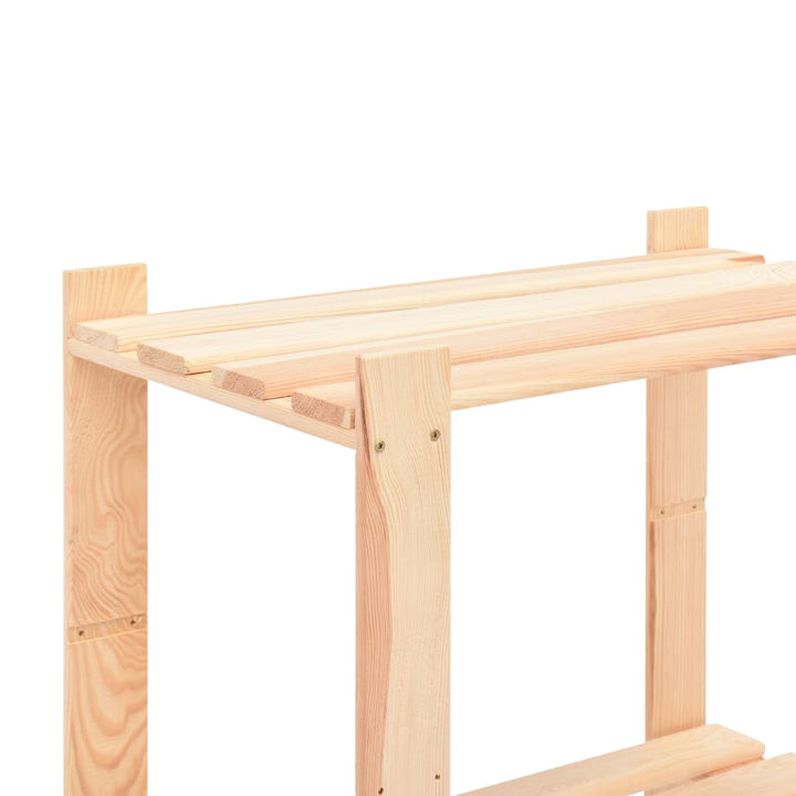reol i 3 niveauer 80 x 38 x 90 cm massivt fyrretræ 150 kg