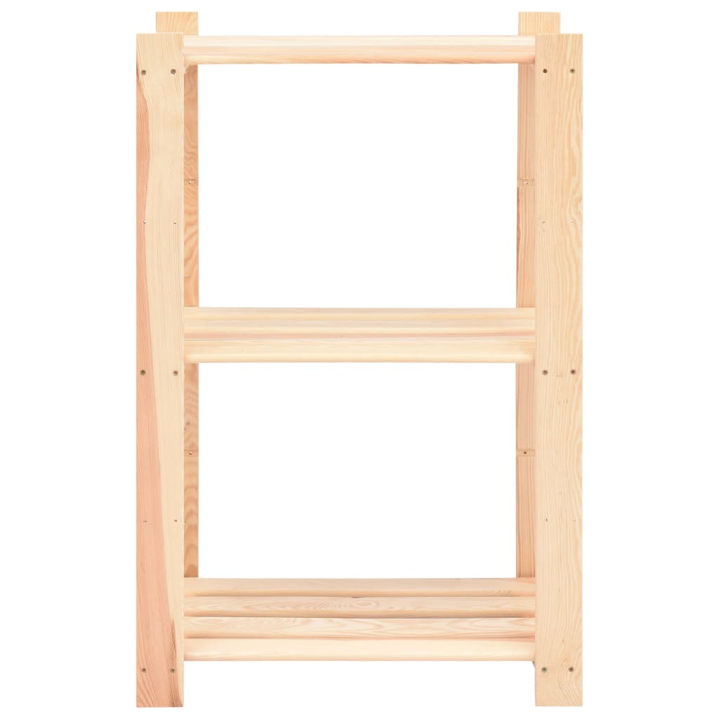 reol i 3 niveauer 60 x 38 x 90 cm massivt fyrretræ 150 kg