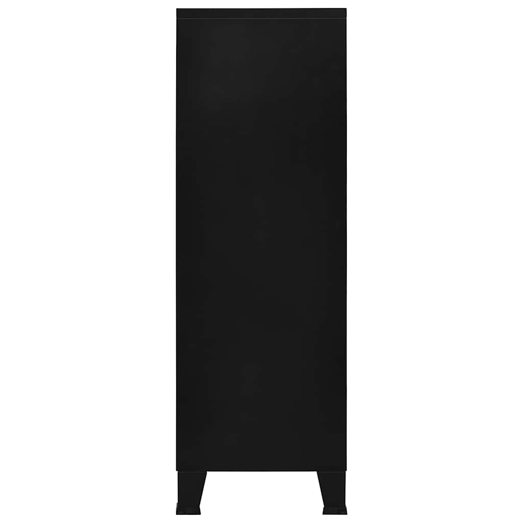 industrielt opbevaringsskab 75x40x120 cm stål sort