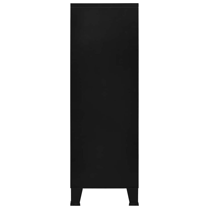 industrielt opbevaringsskab 75x40x120 cm stål sort
