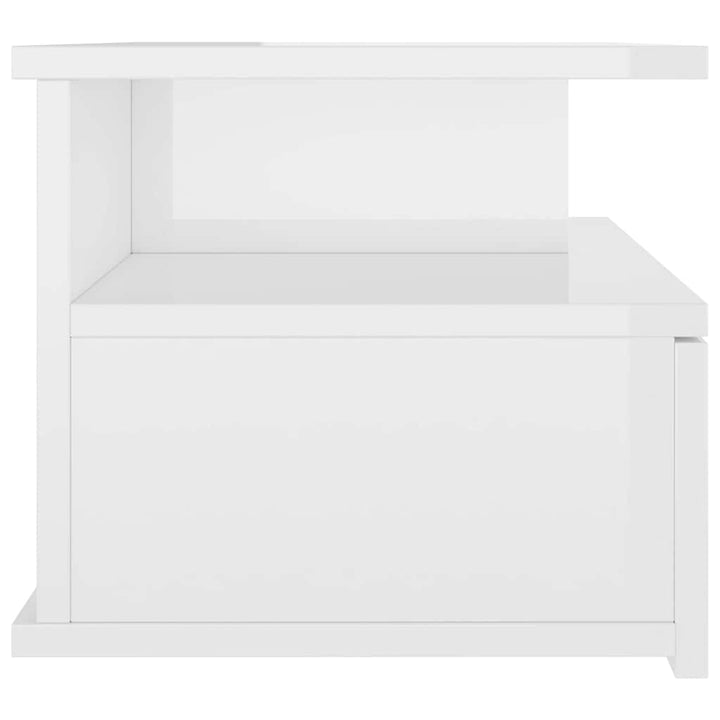 svævende natborde 2 stk. 40x31x27 cm konstrueret træ hvid