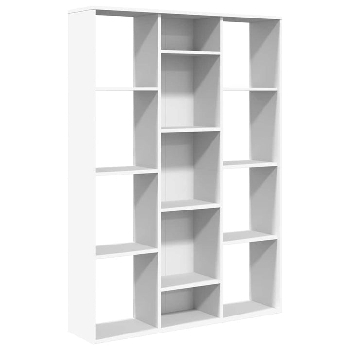 rumdeler/bogreol 100x24x140 cm konstrueret træ hvid