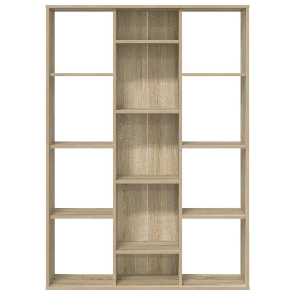 rumdeler/bogreol 100x24x140 cm konstrueret træ sonoma-eg