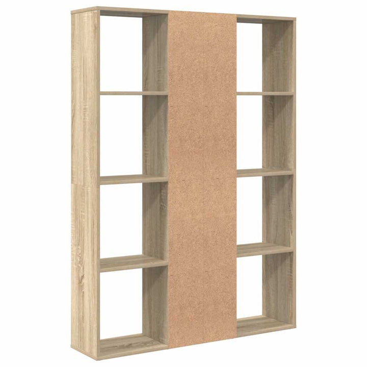 rumdeler/bogreol 100x24x140 cm konstrueret træ sonoma-eg