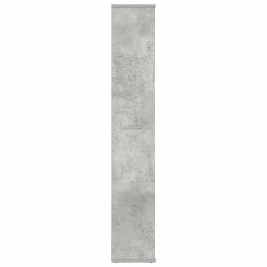 rumdeler/bogreol 100x24x140 cm konstrueret træ betongrå