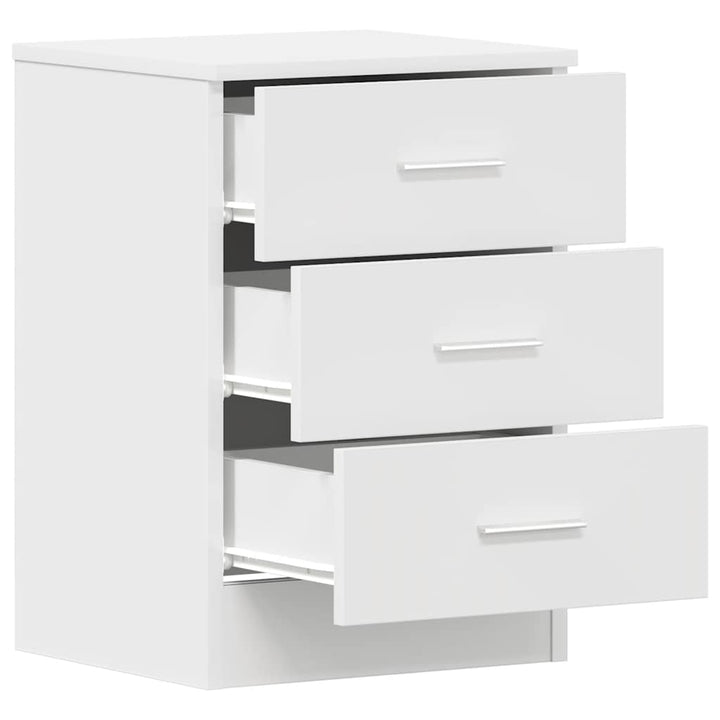 sengeborde 2 stk. 38x35x56 cm konstrueret træ hvid