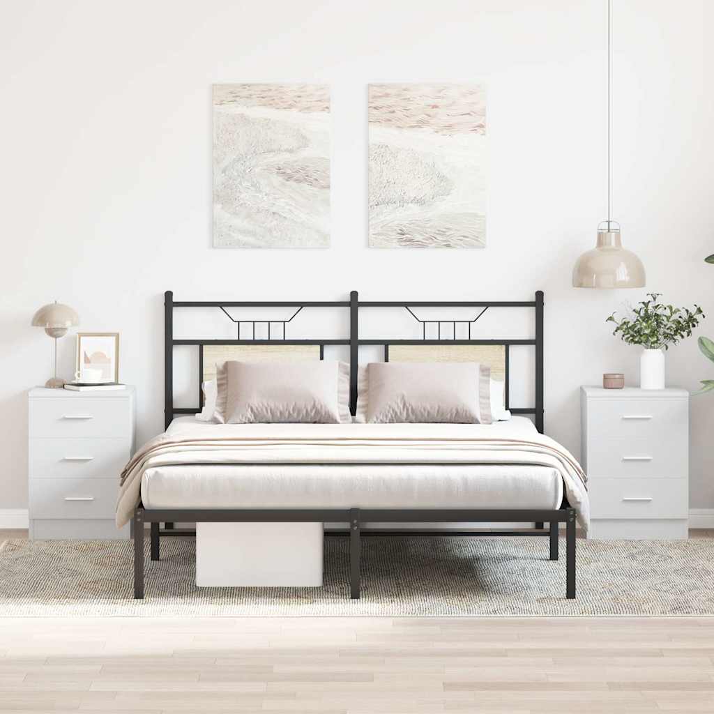 sengeborde 2 stk. 38x35x56 cm konstrueret træ hvid