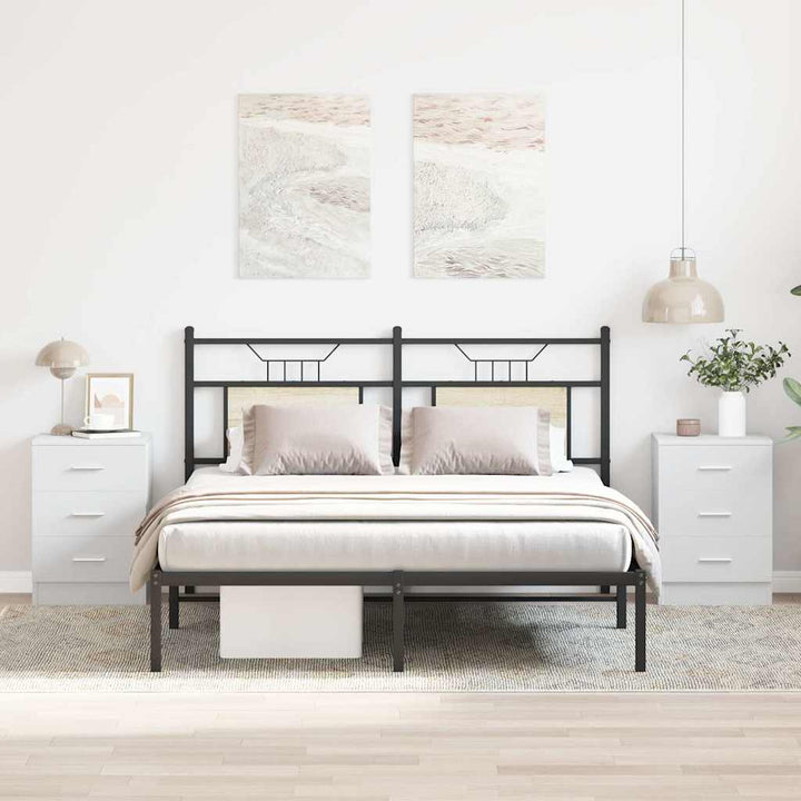 sengeborde 2 stk. 38x35x56 cm konstrueret træ hvid
