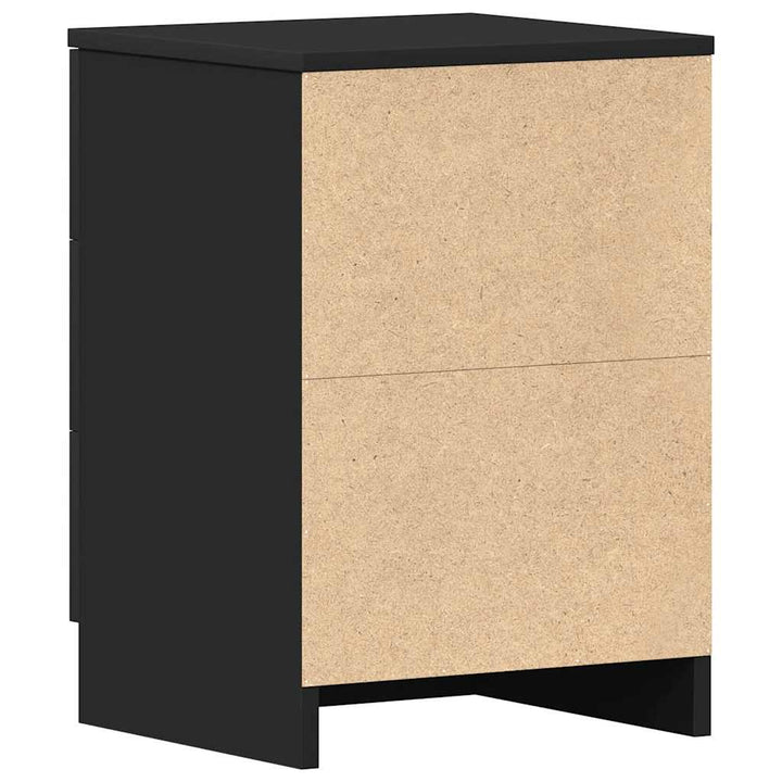sengeborde 2 stk. 38x35x56 cm konstrueret træ sort