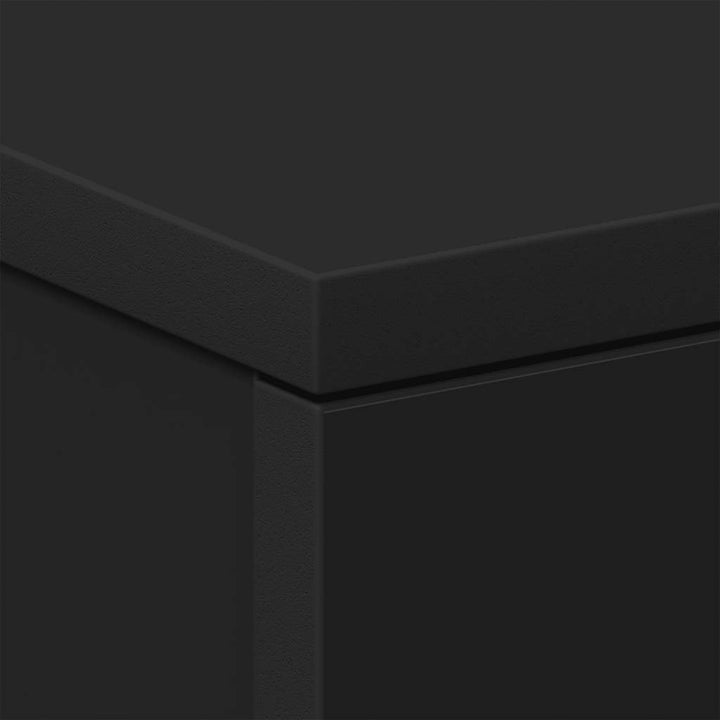 sengeborde 2 stk. 38x35x56 cm konstrueret træ sort