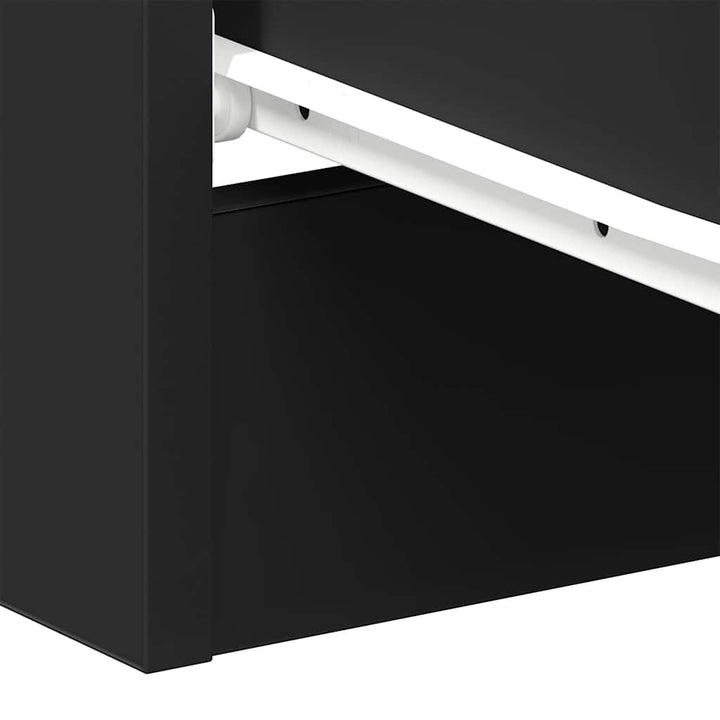 sengeborde 2 stk. 38x35x56 cm konstrueret træ sort