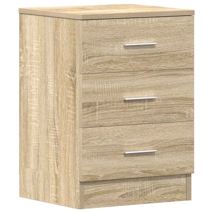 sengeborde 2 stk. 38x35x56 cm konstrueret træ sonoma-eg