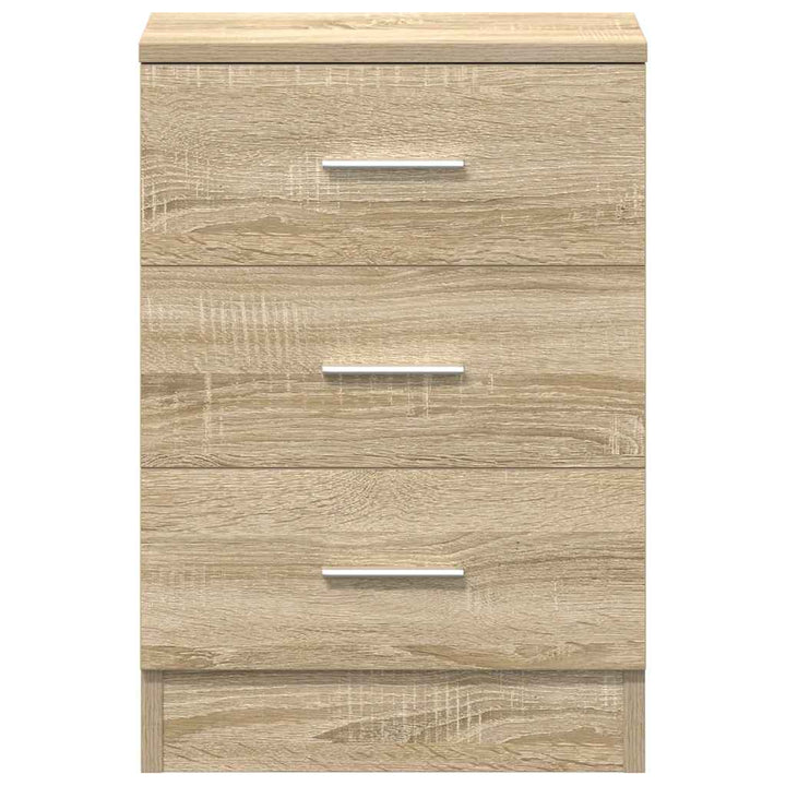 sengeborde 2 stk. 38x35x56 cm konstrueret træ sonoma-eg