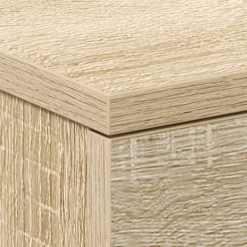 sengeborde 2 stk. 38x35x56 cm konstrueret træ sonoma-eg