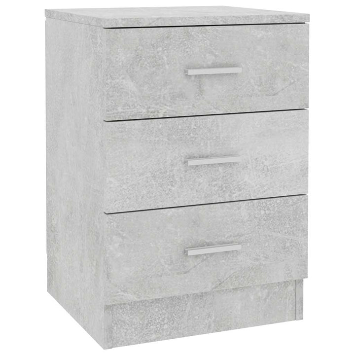sengebord 38x35x56 cm konstrueret træ betongrå