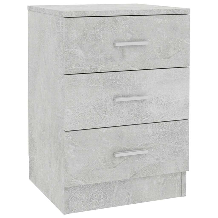 sengebord 38x35x56 cm konstrueret træ betongrå