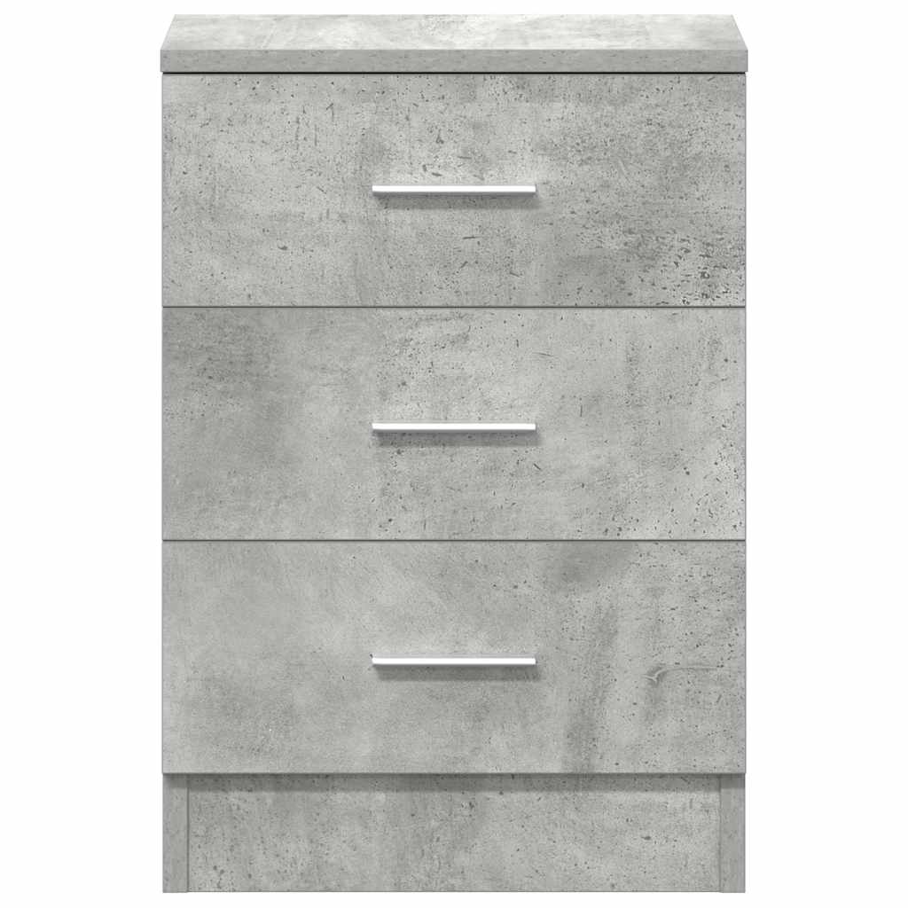 sengebord 38x35x56 cm konstrueret træ betongrå