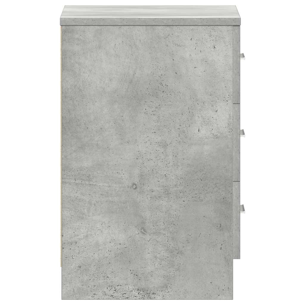 sengebord 38x35x56 cm konstrueret træ betongrå