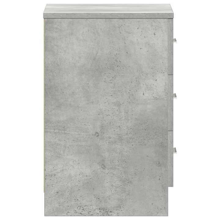 sengebord 38x35x56 cm konstrueret træ betongrå