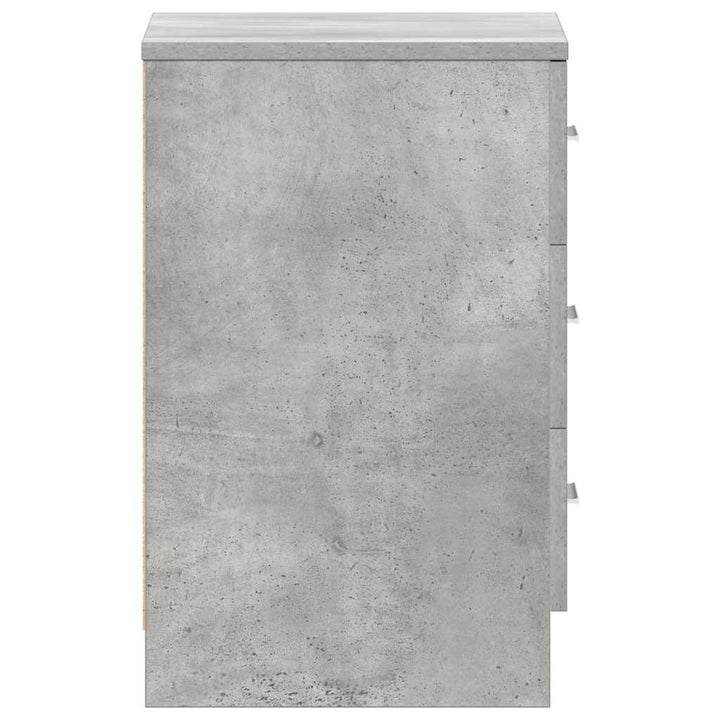 sengebord 38x35x56 cm konstrueret træ betongrå
