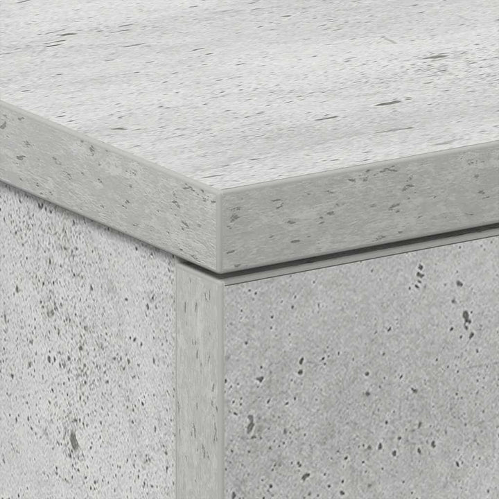 sengebord 38x35x56 cm konstrueret træ betongrå